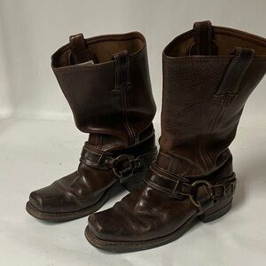 Frye Brown Heeled Boots